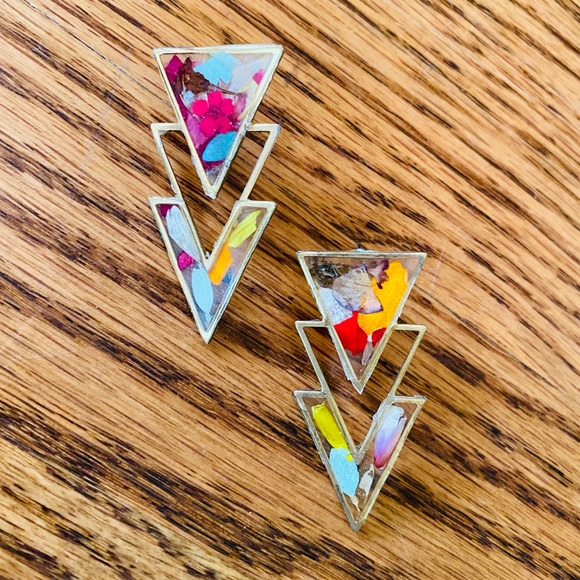 Pressed Flower Earrings - Picture 1 of 3
